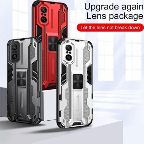 Car Magnetic Stand Armor Shockproof Coque for Poxo Poko Coco Little Poco F3 F 3 3F PocoF3 5G 2021 Camera Lens Protection Case