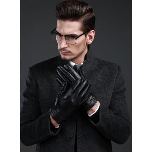 Fashion Mens real Leather gloves leather GLOVE gift accessory wholesale from factory #3168