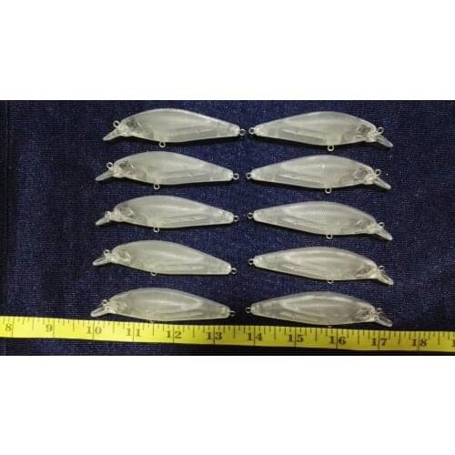 10pcs Unpainted Crankbait Fishing Lure Body 3 1/2 Inch 1/3 OZ Blank lures JSE002