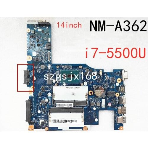 NM-A362 laptop motherboard for lenovo G40-80 (14 inch) original I7-5500U cpu mainboard fru:5B20H12583
