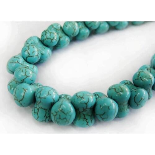 New Fashion Hot sale Style diy 8x14mm Turkey stone Bone Shape Loose Round Beads 15" Jewelry Making Wholesale and retail