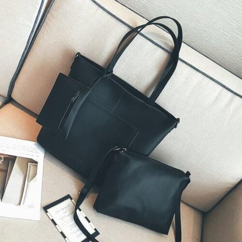 New 2021 3-piece set High capacity Vintage Women Hand Bag Designers Luxury Handbags Women Shoulder Bags Female Top-handle Bags