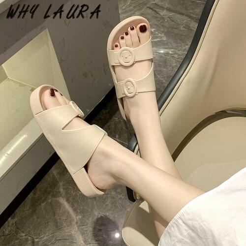 202L New Summer Jelly Shoes Ladies Sandal Hollow Indoor Slipper Ladies Slipper Clasp Outdoor Slipper