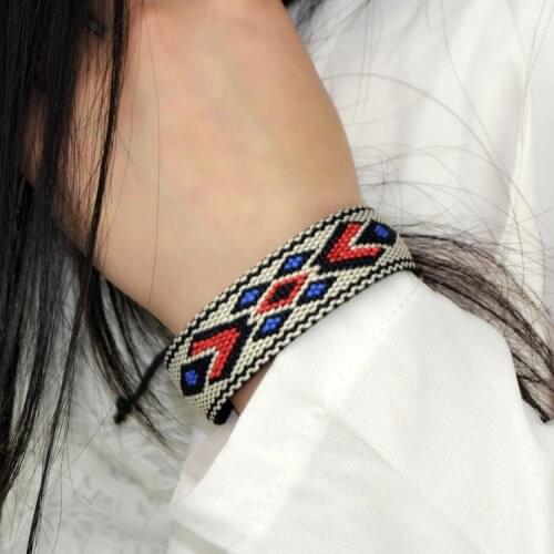 Particular Rope bracelets Original handmade jewelry Braided bracelet Geometric figures #EZ214
