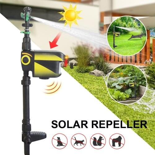 Animal Repellent Sprinkler Solar Powered Motion Activated Water Blaster Animal Repeller for Yard Garden Deer Cats Dogs Repeller