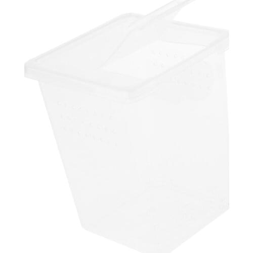 Plastic Insect Lizard Turtle Spider Habitat Feeding Box Container 8x8x11cm