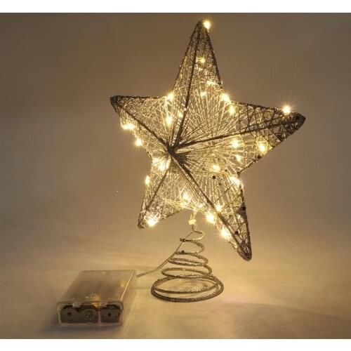 1Pc Exquisite Star Hanging Decor Pentagram Pendant Shiny Christmas Tree Ornament Christmas Tree Decorated With Five Pointed Star