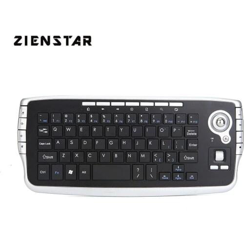 Zienstar 2.4GHz Wireless Keyboard Trackball Mouse Remote Control Plug and Play USB Receiver for Android TV Box Smart TV PC