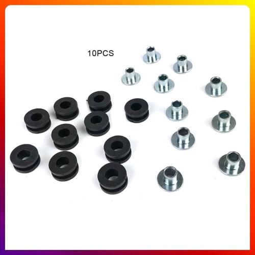 10X Motorcycle Grommets Bolt Rubber Kit For Honda For Yamaha For Suzuki Kawasak