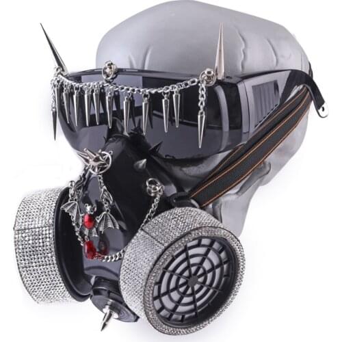 Steampunk Mask Sun Glasses With Metal Rivets Men Women Halloween Mask Black Retro Masquerade Goggles Masks Cosplay Accessories