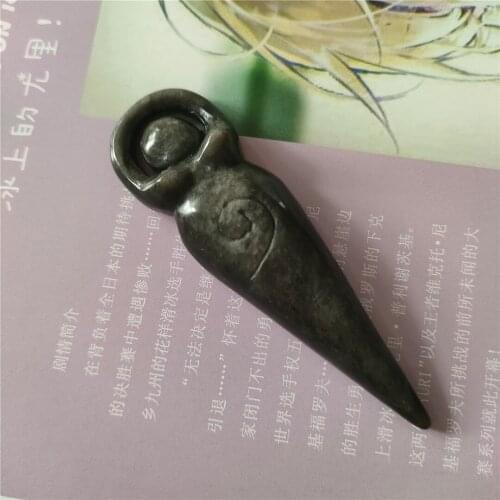 Natural Black Quartz Goddess Statue Obsidian Crystal Carved Woman Torso Figurine Feng Shui Chakra Healing Gemstone Decor Quartz