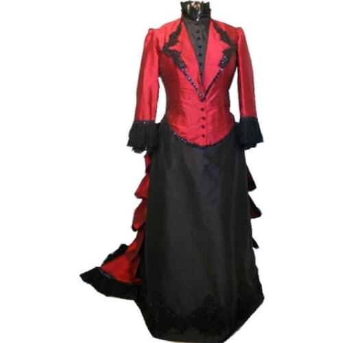 Victorian Corset Gothic/Civil War Southern Belle Ball Gown Dress Halloween dresses US 4-16 V-409