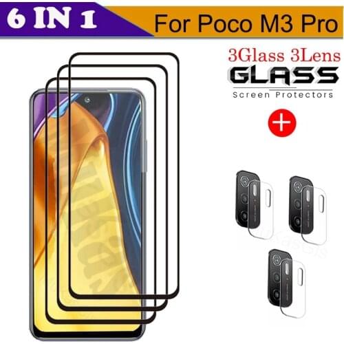 Tempered Glass For Xiaomi Poco M3 Pro Screen Protector For Xiaomi Poco M3 Pro Camera Film For Poco M3 Pro 5G Protective Glass