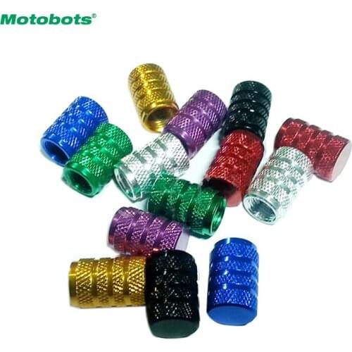 MOTOBOTS 1000PCS Car Motorcycle Truck Round Knurled Bicycle Schrader Valve Cap Dust Cover American Valve Black/Red/Gold/Green