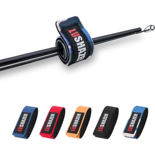 2PCS Flexible 25*3cm Nylon Fishing Gear Straps Fishing Lure Fishing Rod Holder Belts With Rod Tie Suspenders Wraps Accessories