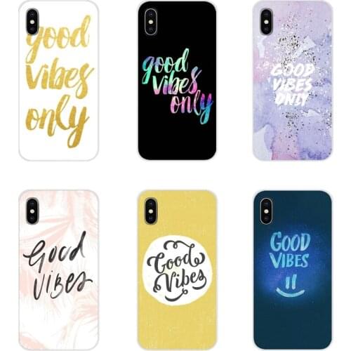 Accessories Phone Cases Covers quotes good vibes only For Samsung Galaxy J1 J2 J3 J4 J5 J6 J7 J8 Plus 2018 Prime 2015 2016 2017