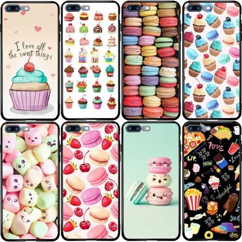 Phone Case for Xiaomi Redmi Note 10 9 9S 9A 8 8T 7 6 7A 6A 5A 5 A1 A2 A3 Pro Max Plus Lite Dessert Ice Cream Macarons