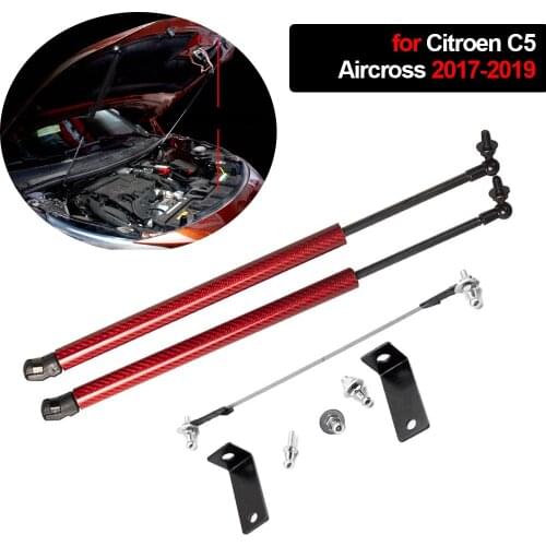 For Citroen C5 Aircross 2017-2020 Auto Front Hood Bonnet Modify carbon fiber Gas Struts Lift Support Damper Shock