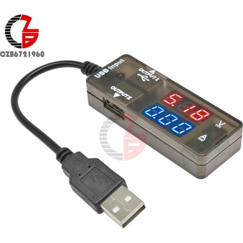 Dual USB Tester 0.28" LED Digital Voltmeter Ammeter Charger Doctor 5V Current Voltage Meter Indicator for Car Power Bank Xiaomi