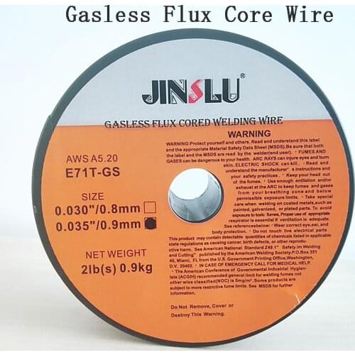 1KG 2lbs E71T-GS Flux Cored Gasless Welding Wire No Gas Carbon Steel Welding Material 0.8mm/0.9mm Self-shielded welding wire
