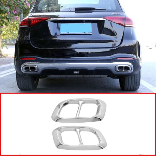 For Mercedes Benz GLE350 GLE450 GLC GLS W167 X253 X167 2020 Muffler Exhaust Pipe Tail Cover Trim Car Exterior Accessories