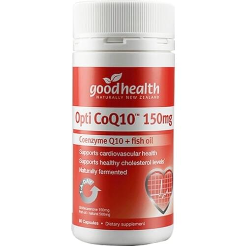 Good Health CoEnzyme CoQ10 Omega3 Fish Oil 60Cap Supplement for Heart Health Immune Cardiovascular System Free Radical Scavenger