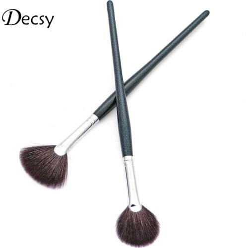New Fan Makeup Brushes Top Goat Hair Professional Blush Eye Blender Contour Highlighter Brush High Quality Make Up Brushes