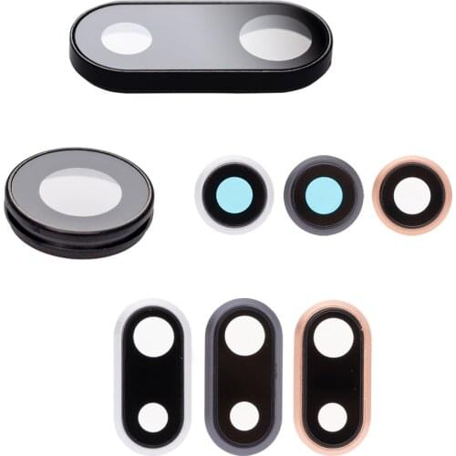 1pcs New Back Camera Glass Lens for iPhone 7G 7 8 PLUS Rear Camera Ring Holder with Glass Lens Cover Replacement Parts