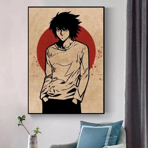 L Death Note Anime Art Print Wall Poster Living Room Decoration No Frame