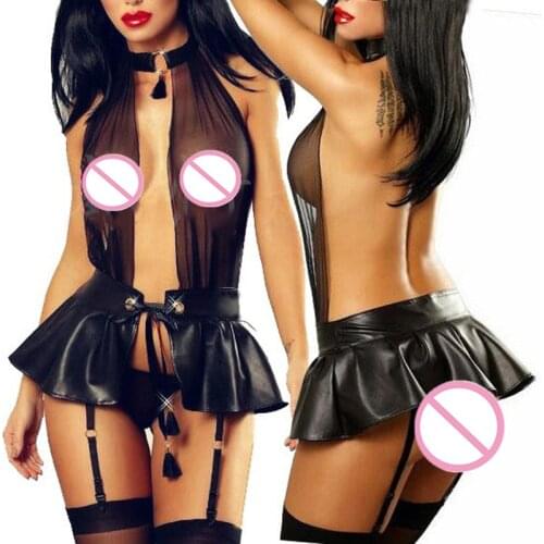 Latex erotic dress underwear sexy cosplay woman erotic baby sexy underwear sexy costume babydoll underwear