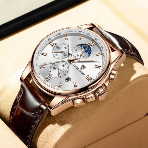 LIGE Men Watch Top Brand Luxury Mink Watch Men Military Sports Chronograph Waterproof Men Quartz Wristwatches Relógio Masculino