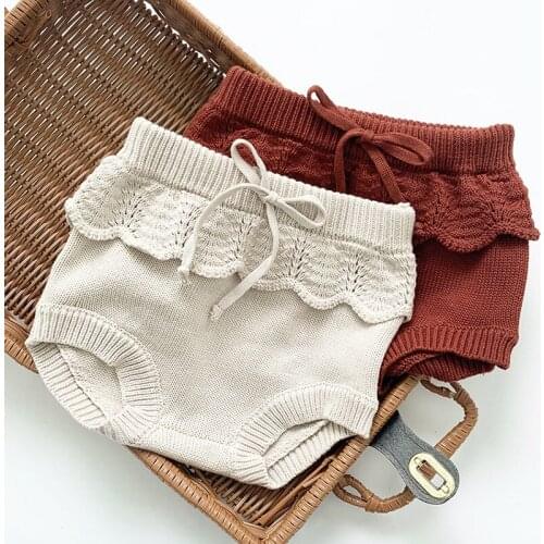 Lovely Princess Knitting Shorts Kids Knitting PP Shorts Baby Girls Shorts Pants Autumn Spring Children Clothes