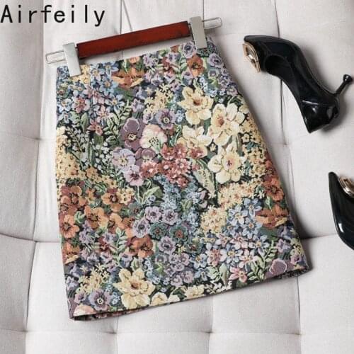 2021Summer Women Mini Skirt Retro High Waist Short Commutes New Korean Version Style Floral Solid Fashion Simplee Zipper Skirt02