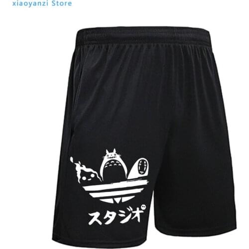 Japanese Style Spirited Away Men Shorts Studio Ghibli Sweatpants Fitness Shorts Unisex Funny Graphic Totoro Neighbor Short