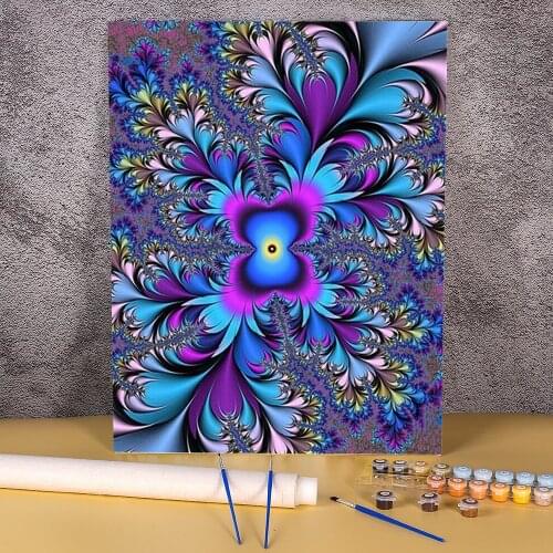 Flower Mandala Coloring By Numbers Painting Set Oil Paints 50*70 Painting On Canvas Decorative Paintings Crafts For Handiwork