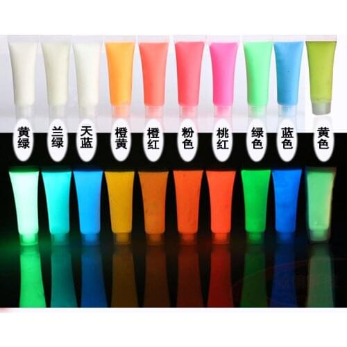 Nightclubs Neon Body Face Paint Fluorescent Luminous Glowing Paint Halloween Night Run Equipment Paints Pigment Temporary Tattoo