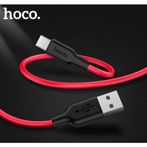 HOCO Silicone USB Type C Cable 2A USB C Cable Fast Charging Data Cable Type-C USB Charger Cable For Galaxy S8 Plus Xiaomi 6 Mi5