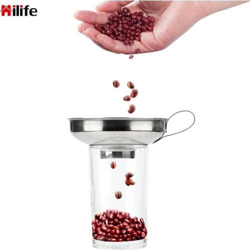 Transferring Liquid Canning Hopper Cooking Tools Filter Funnel Stainless Steel Wide Mouth Funnel S/L Size Kitchen Gadget