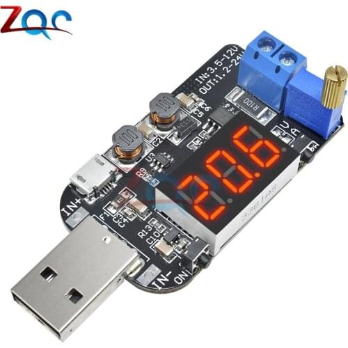 DC-DC CV CC 15W 5V to 1V 9V 12V 24V Adjustable Step UP Down Power Supply Board Boost Buck Voltage Regulator Converter USB Output
