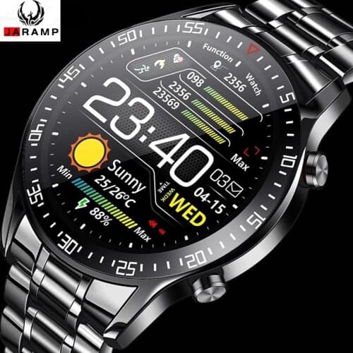 JARAMP 2021 Smart Watch Men Heart Rate Blood Pressure Information Reminder Sport Waterproof Smart Watch for Android IOS Phone