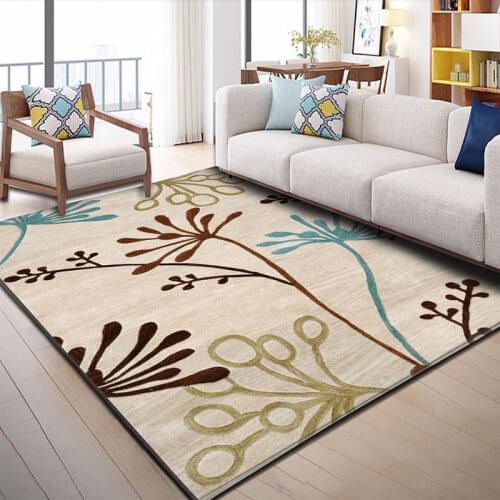 Modern 3D Plant Pattern Carpet Sofa Rugs Coffee Table Floor MatVintage Area Rugs Nordic Modern Abstract Living Room Carpet