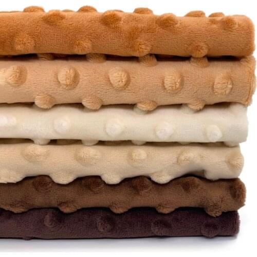 6 Pieces/lot 45x45cm Super Soft Minky Dot Fabric For Handwork Sewing Baby Blanket Material Antipilling Plush Fabric Eco-friendly
