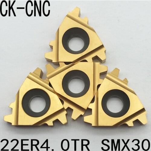 10pcs 22ER4.0TR SMX30 Carbide Insert For Threading Turning Tool Boring BAR TR4.0 tools blade High cost performance