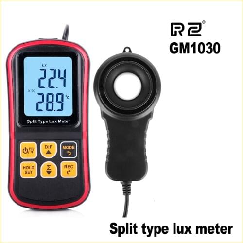 LCD Luxmeter Digital Light Meter measurement Tester Luxmeter Split Type Handheld Illuminometer 0-200000 Lux GM1030