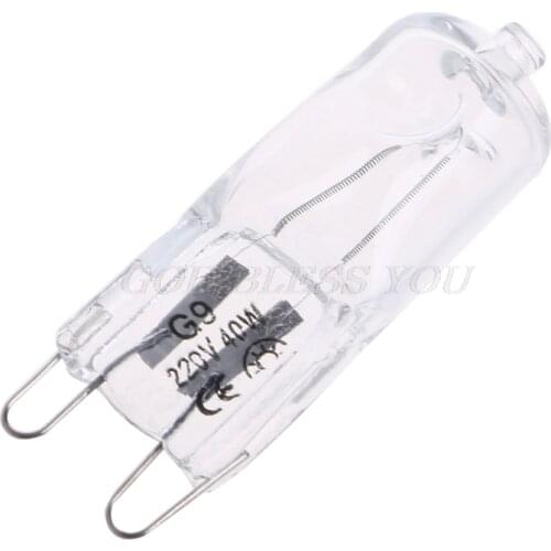 10Pcs/Lot G9 Base Bright Halogen Light Bulb 40W 230V Drop Shipping