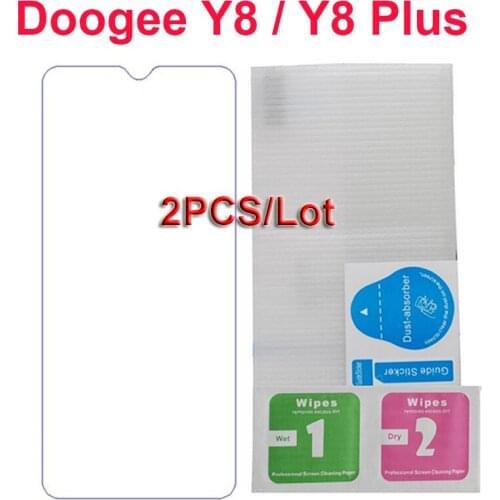 2PCS Doogee Y8 Plus Tempered Glass for Doogee Y8 Case Screen Protector Ultra-thin Smartphone Glass Film for Doogee Y8 Plus 6.21