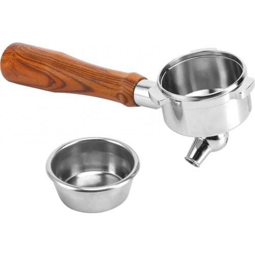 54mm Espresso Filter Holder Stainless Steel Detachable Coffee Machine Replacement Portafilter with Slide Spout for Coffee Maker