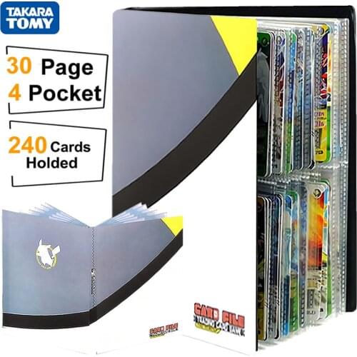 4 Pocket 240 Card Pokemon Album Collectible Map Book Binder Playing Game Anime Display Livre Pokémon Holder Folder Kids Toy Gift
