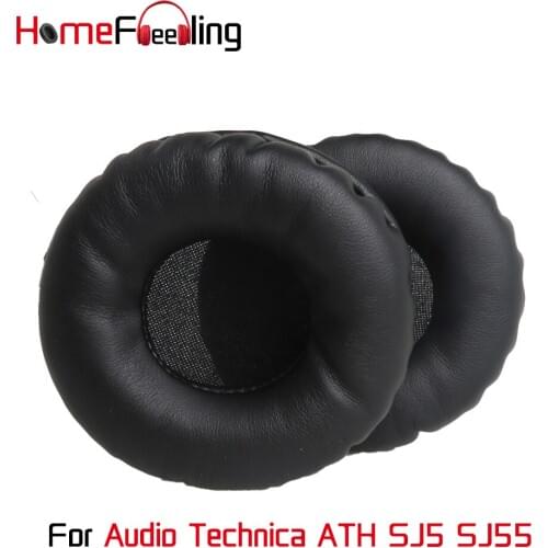 Homefeeling Ear Pads for Audio Technica ATH SJ5 SJ55 Headphones Super Soft Velour Sheepskin Leather Ear Cushions Replacement