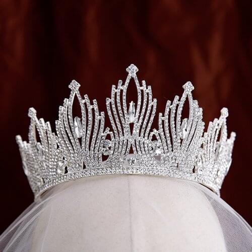 Atmosphere New tiara Bride Wedding Crown Princess Birthday Wedding hair Jewelry